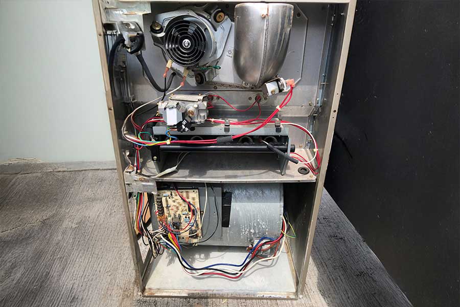 Furnace repair in Elgin IL during internal system inspection